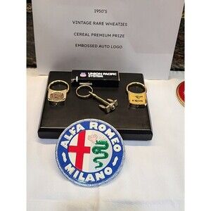 Alfa Romeo Milano Metal Car Automobile Auto Emblem Badge 1950's Wheaties Cereal